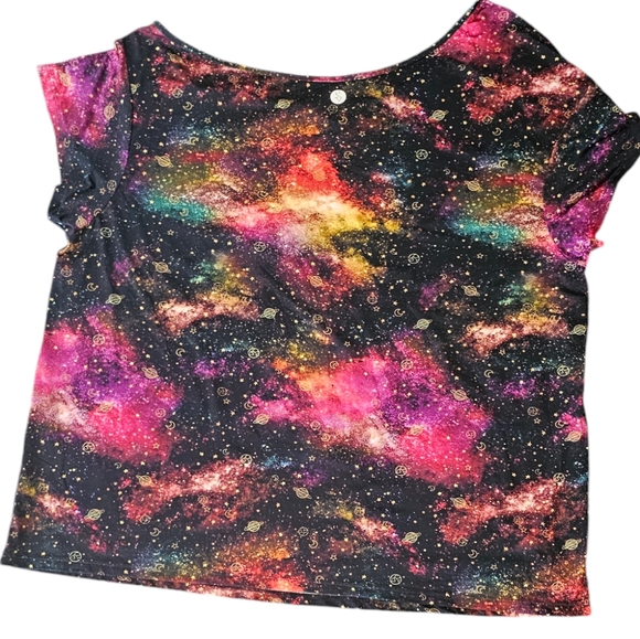 Torrid Off Shoulder Galaxy Athletic Shirt - Picture 4 of 6